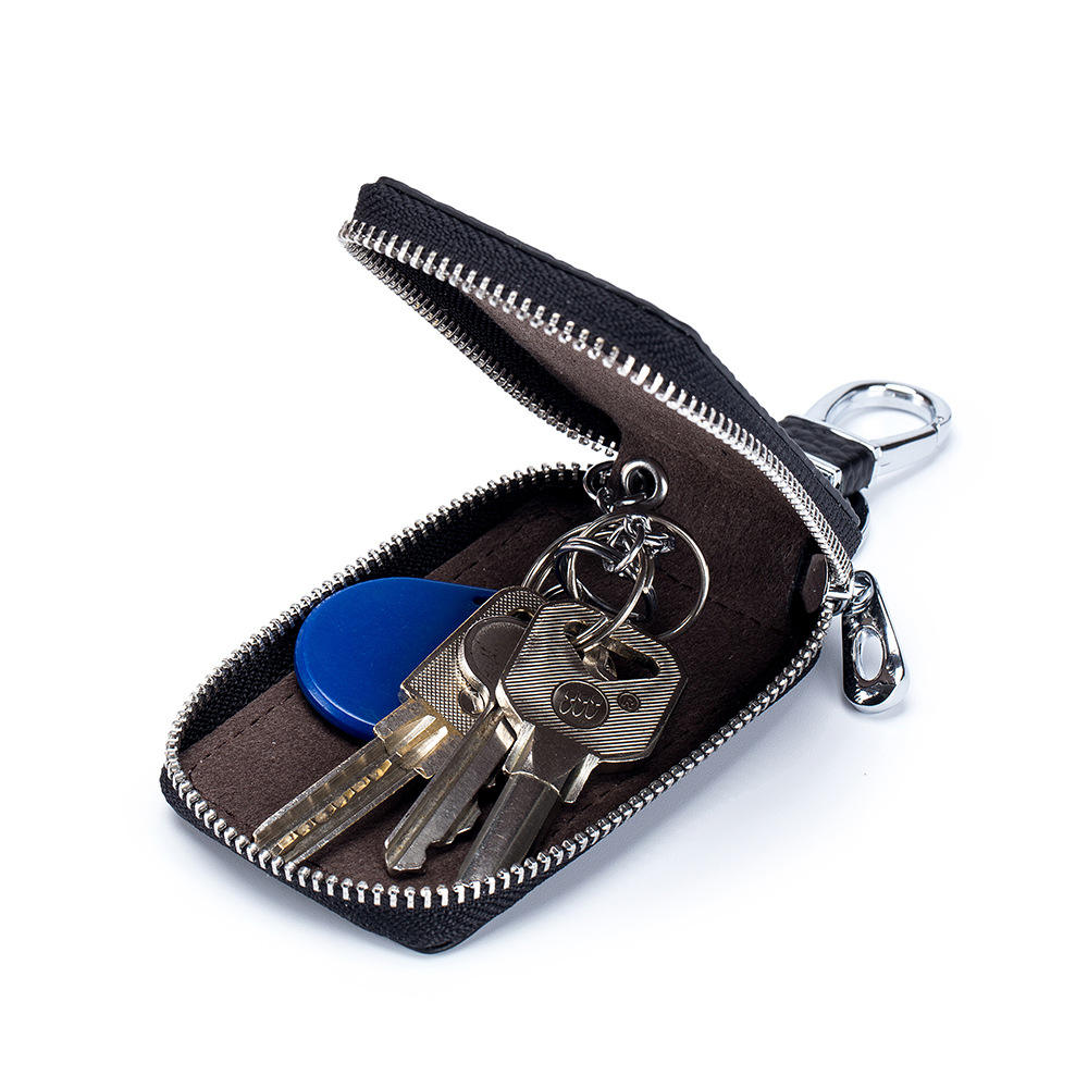 ERIER KB-013 Multipurpose Leather Key Bag - Large Capacity Car Key Organizer